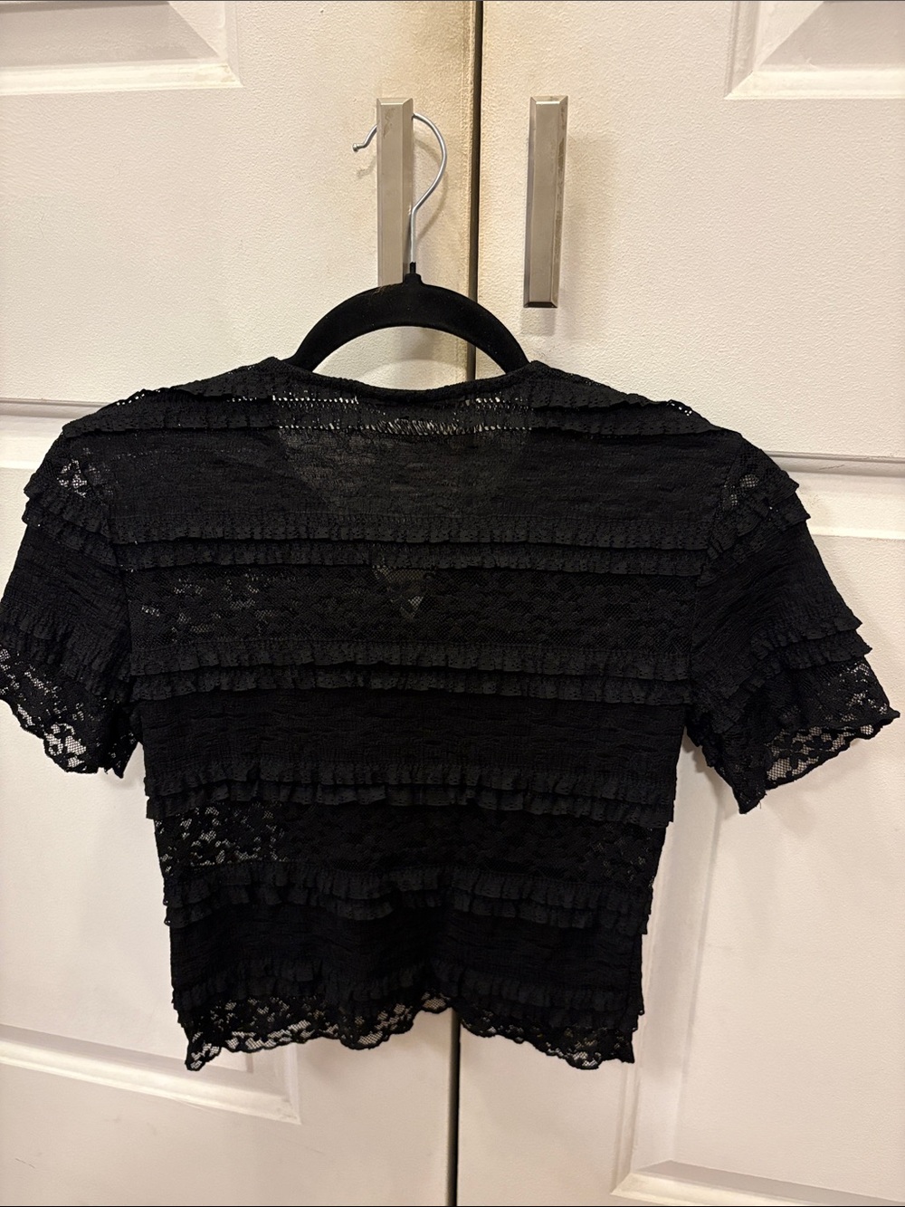 And Now This Lace Ruffle Button-Front Blouse - Picture 3 of 3